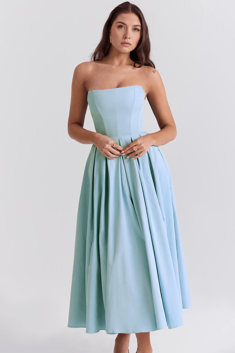 Trending Women's Dress 2025 – Corset Midi for Events and Romantic Evenings | Sofi SOLANORDI Dress Bustier