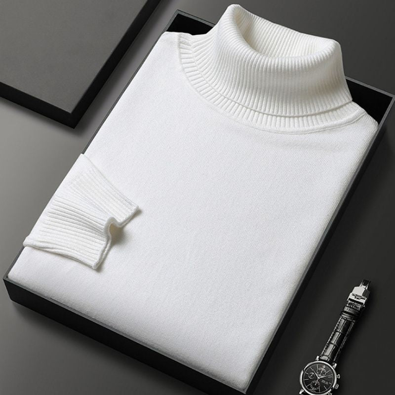 Turtleneck Sweater - Cashmere-Cotton Blend for Men | Elyon SOLANORDI Men's Sweater