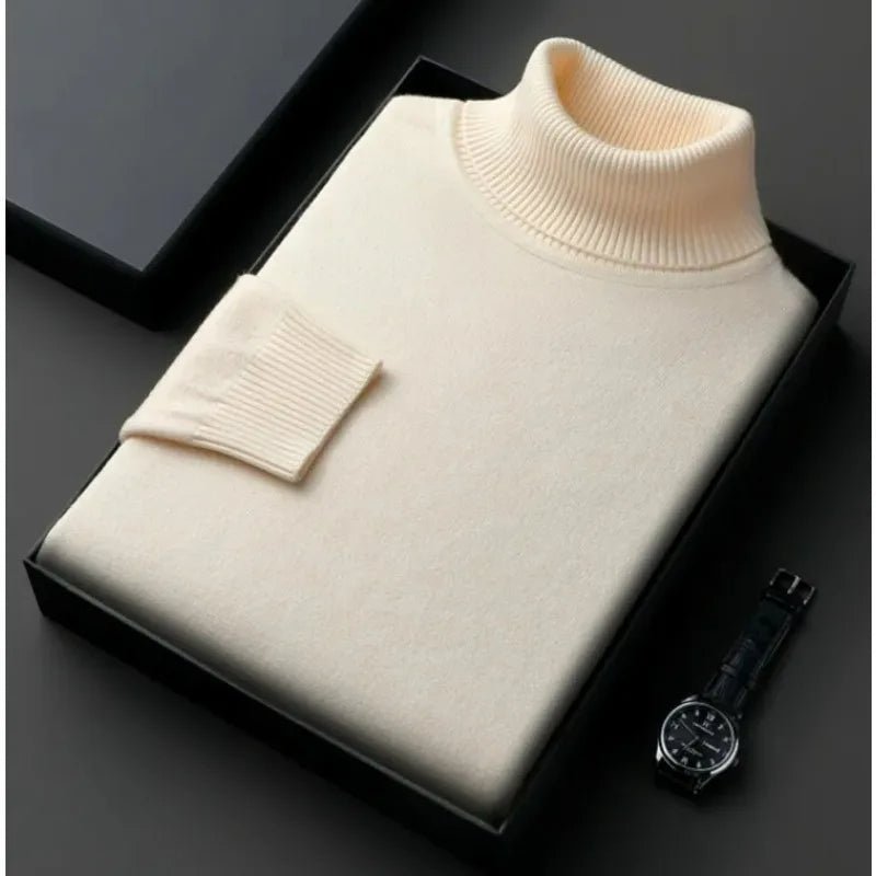 Turtleneck Sweater - Cashmere-Cotton Blend for Men | Elyon SOLANORDI Men's Sweater