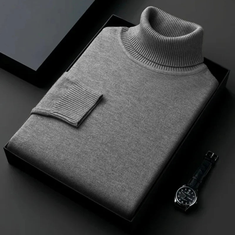 Turtleneck Sweater - Cashmere-Cotton Blend for Men | Elyon SOLANORDI Men's Sweater