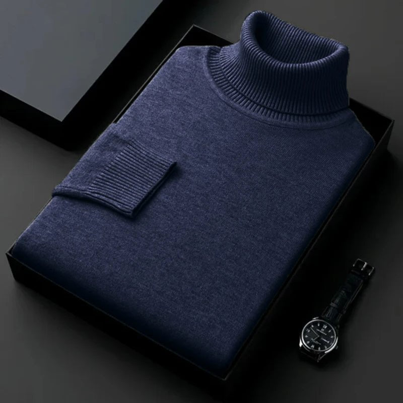 Turtleneck Sweater - Cashmere-Cotton Blend for Men | Elyon SOLANORDI Men's Sweater