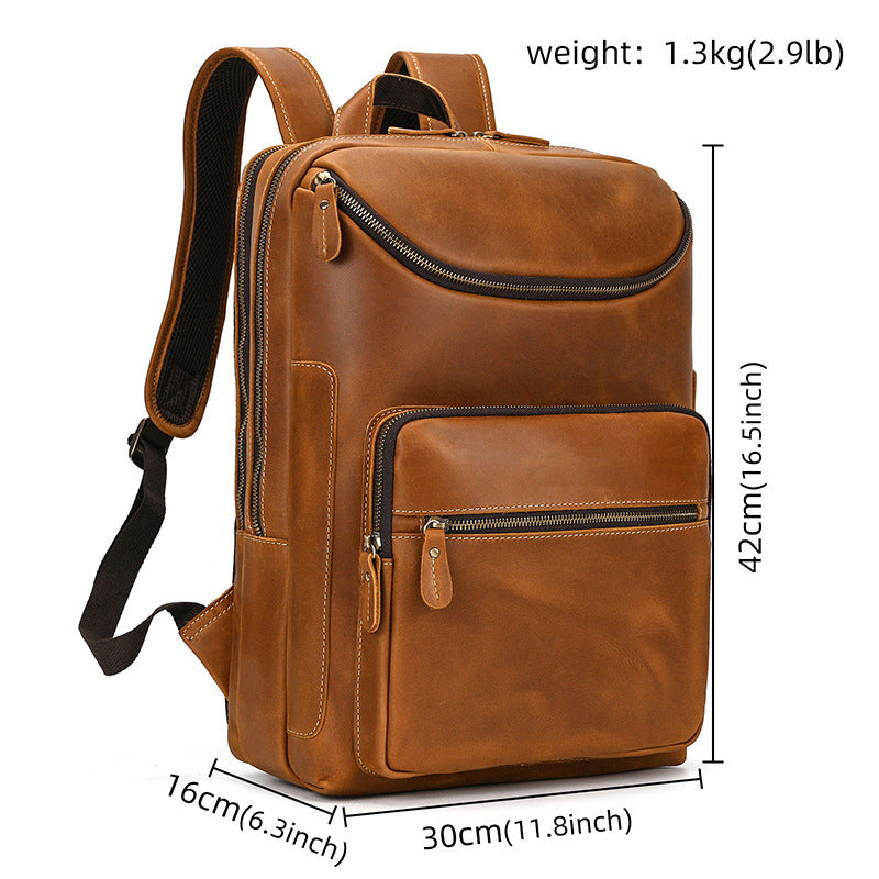 Vintage Genuine Leather Backpack - Men's & Women's Travel Bag | Omondi SOLANORDI Backpack