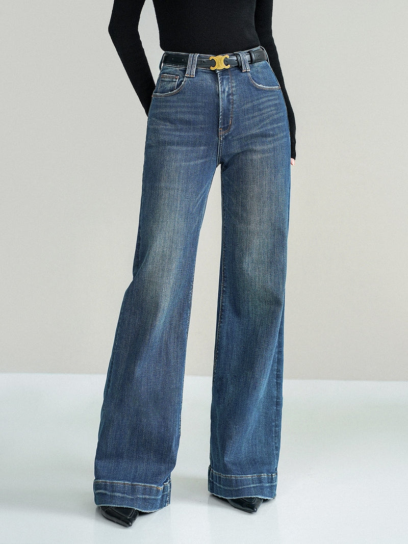Women’s Mid-Waist Bootcut Denim Jeans | Maddalen SOLANORDI Jeans