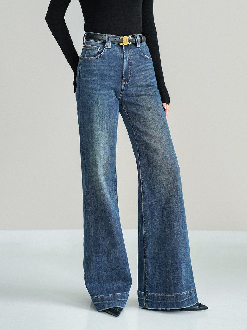 Women’s Mid-Waist Bootcut Denim Jeans | Maddalen SOLANORDI Jeans