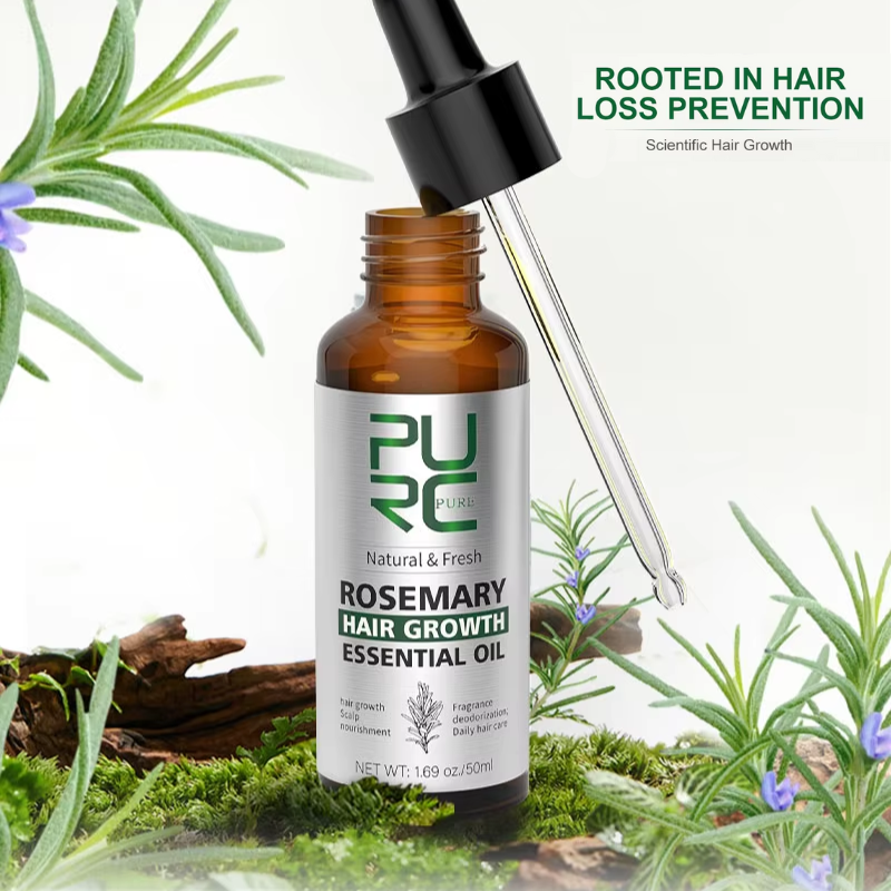 Huile essentielle de romarin pur | Votre traitement naturel à l'huile pour la croissance des cheveux