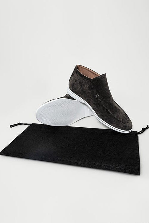 Mocassin haut gris foncé