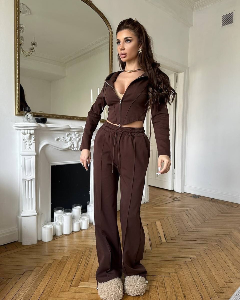 European And American Leisure Women's Suit Solid Color Long Sleeve