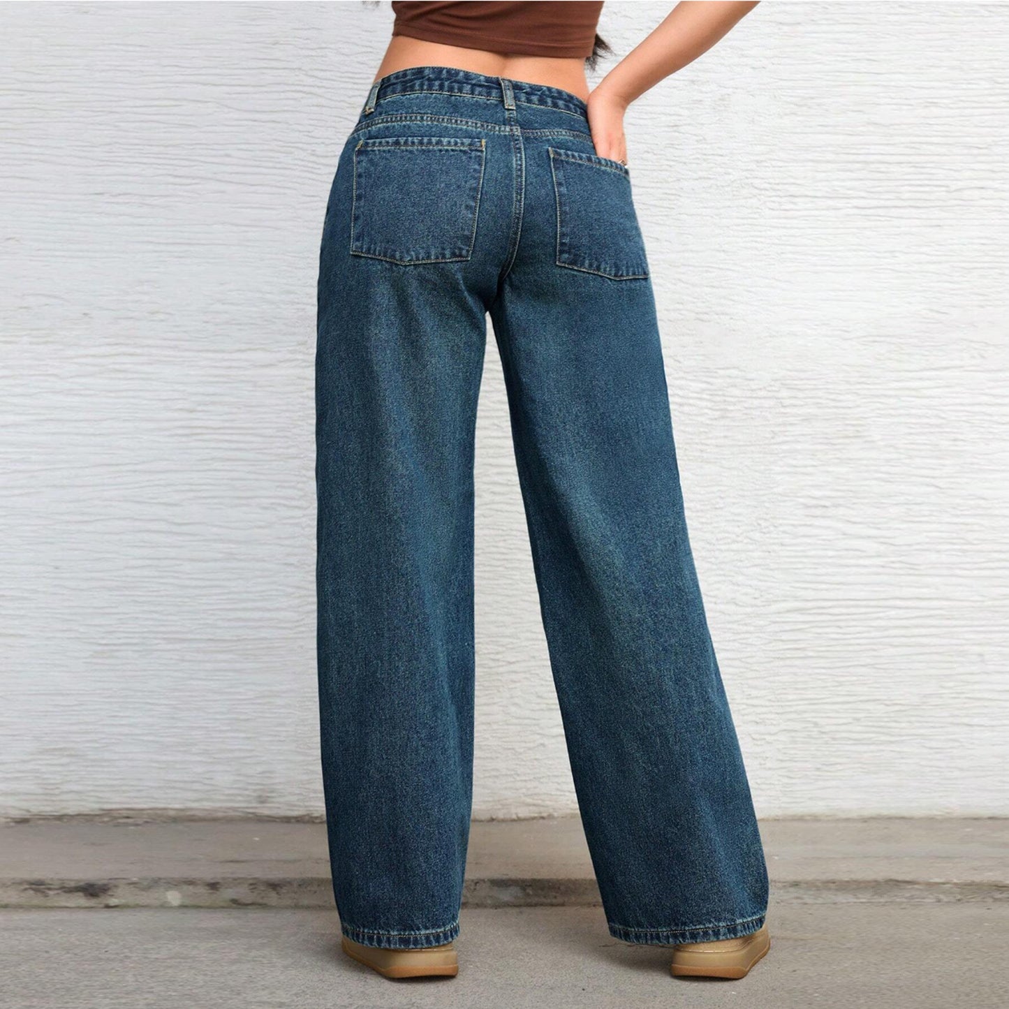 Slimming Mop Straight All-matching Retro American Style
