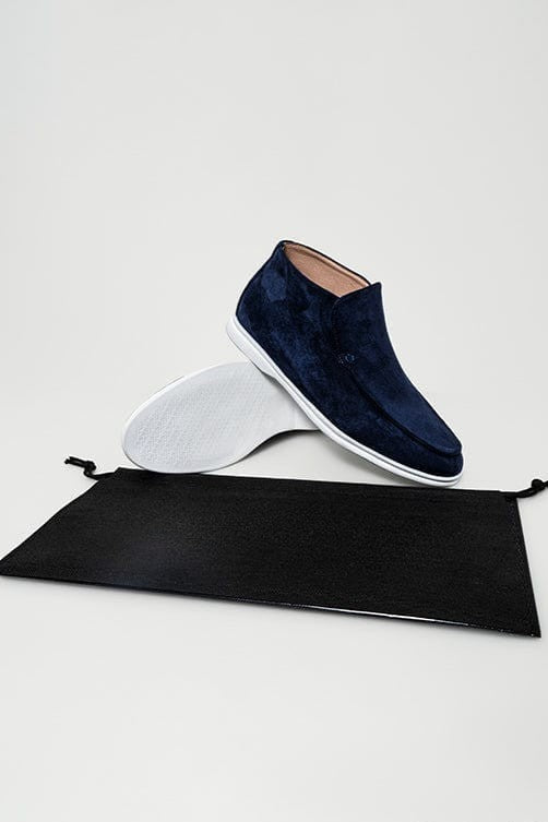 Mocassin bleu foncé élevé