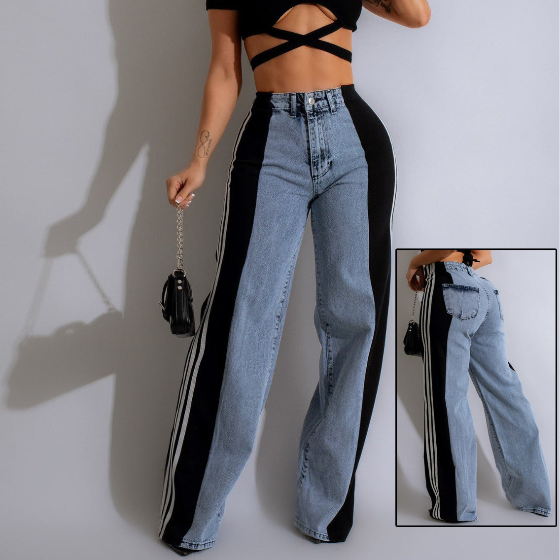 Jeans à jambes larges Taia