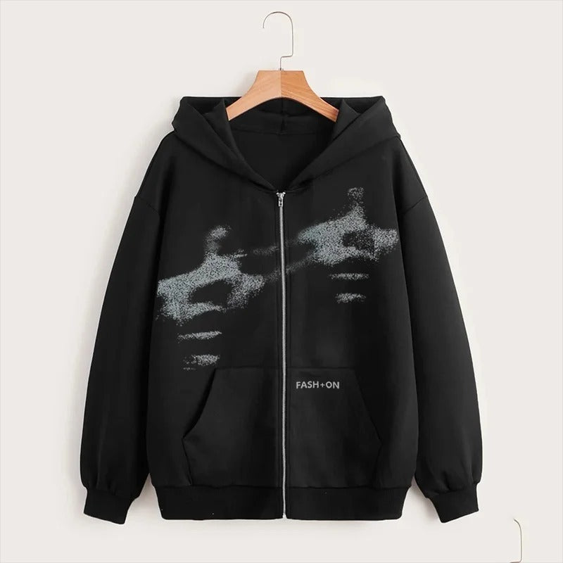 Sweat à capuche zippé Face