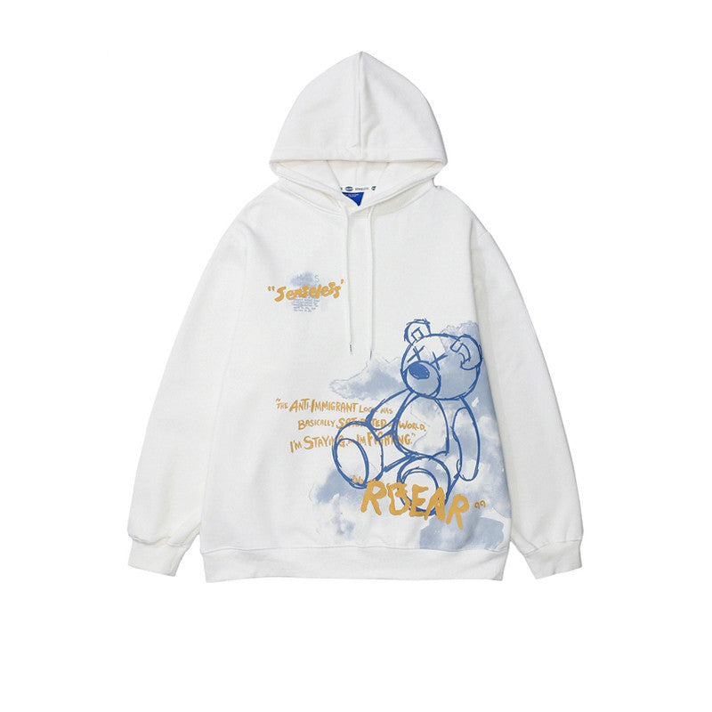 Sweat à capuche graphique Bear