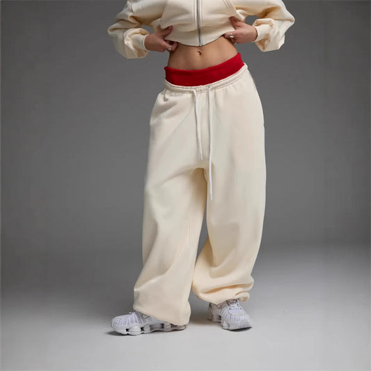 Pantalons de survêtement décontractés à jambe droite large