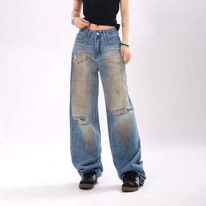 Jeans personnalisés et mode rétro américaine pour femmes