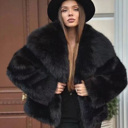 Veste en fourrure de renard floue décontractée pour femmes Vêtements pour femmes