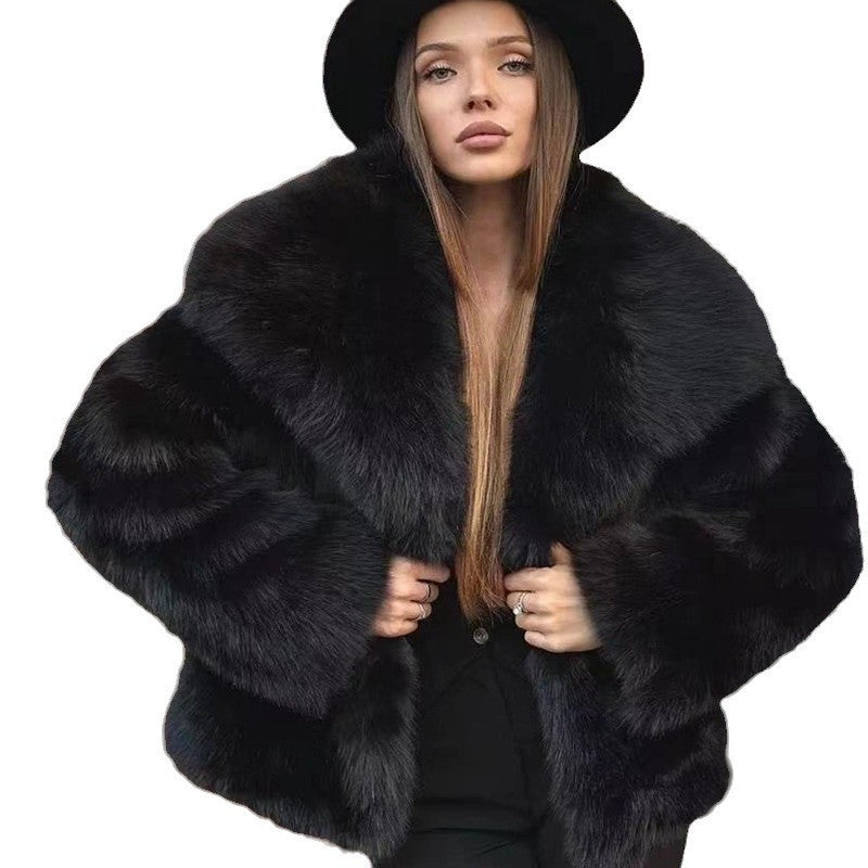 Veste en fourrure de renard floue décontractée pour femmes Vêtements pour femmes