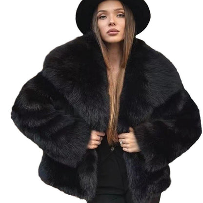 Veste en fourrure de renard floue décontractée pour femmes Vêtements pour femmes
