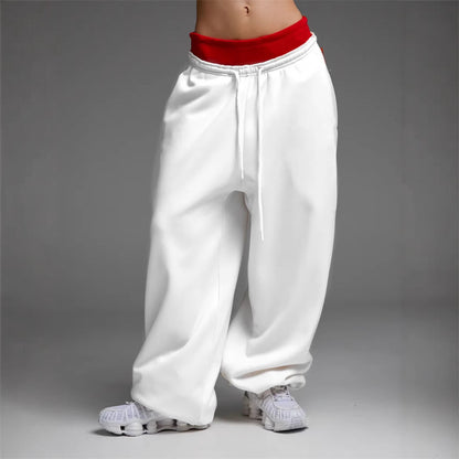 Pantalons de survêtement décontractés à jambe droite large