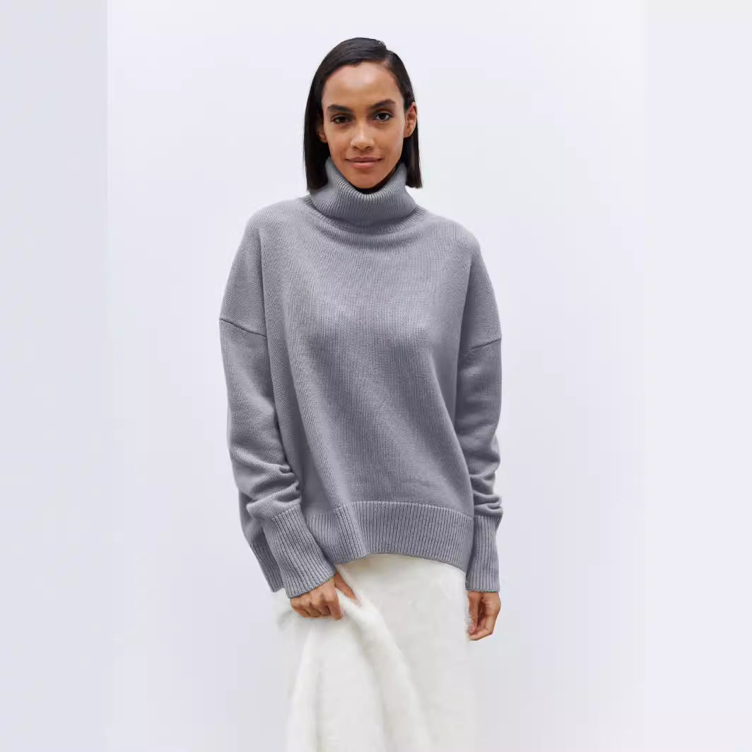 Women's Loose High Collar Autumn And Winter Anti-Pilling Sweater