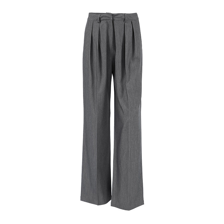 Pantalons de costume droits taille haute Vêtements pour femmes européens et américains