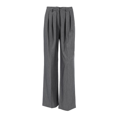 Pantalons de costume droits taille haute Vêtements pour femmes européens et américains