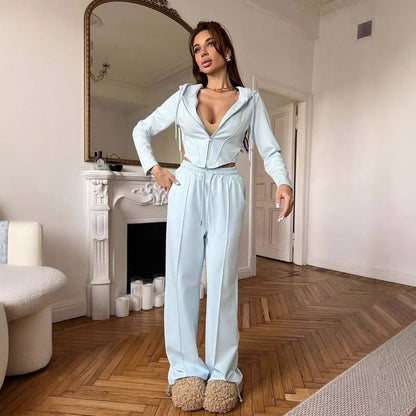 European And American Leisure Women's Suit Solid Color Long Sleeve