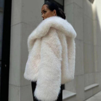 Veste en fourrure de renard floue décontractée pour femmes Vêtements pour femmes