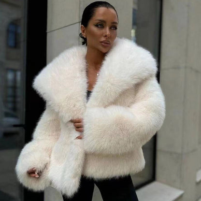 Veste en fourrure de renard floue décontractée pour femmes Vêtements pour femmes